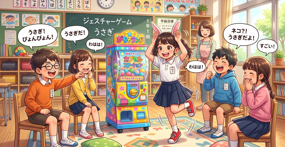 【小学生向け】ジェスチャーゲームお題ガチャ＆ルーレット！簡単なの多め