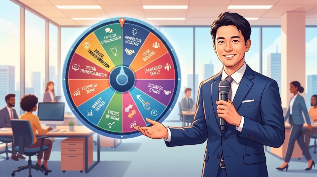 【無料】朝礼・1分間スピーチ・ビジネス向けプレゼンお題ランダムガチャ