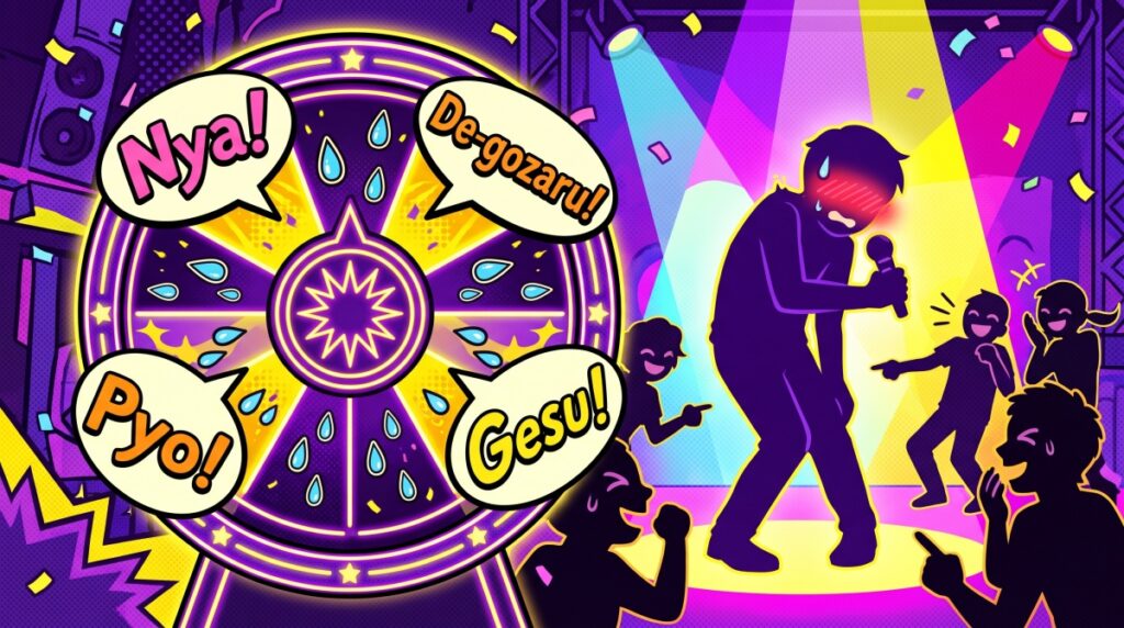 【無料アプリ】罰ゲームルーレット＜恥ずかしい語尾編＞ゲーム中ずっと縛り！語尾ガチャ