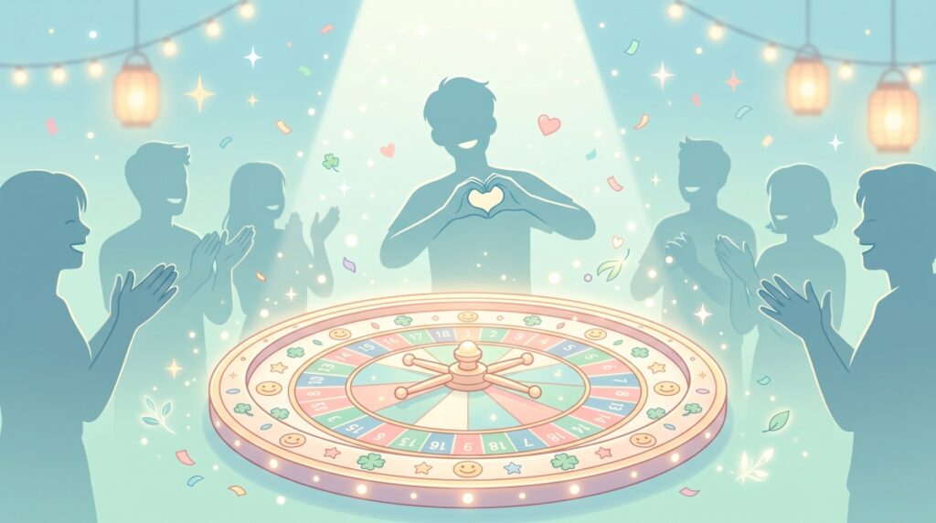 【無料アプリ】罰ゲームルーレット＜軽い・簡単なヤツ編＞ほっこりお題ガチャ