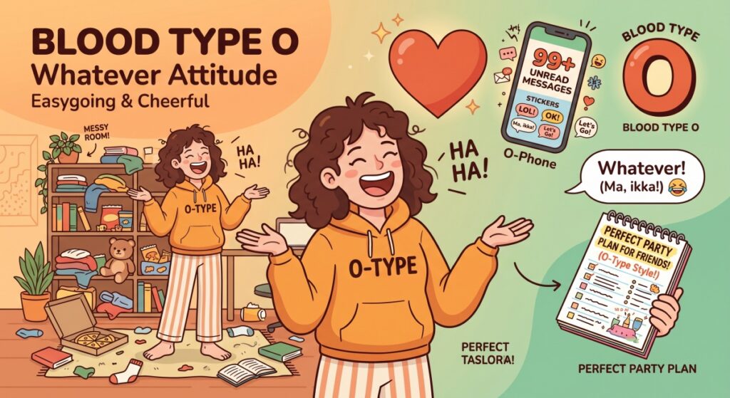 ま、いっか！O型あるあるメーカー！おおらかなTOP3は？【無料ブラウザアプリ】