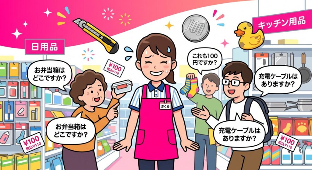 場所聞かれすぎ！ダイソー(100均)バイトあるあるメーカー！品出しTOP3は？【無料ブラウザアプリ】