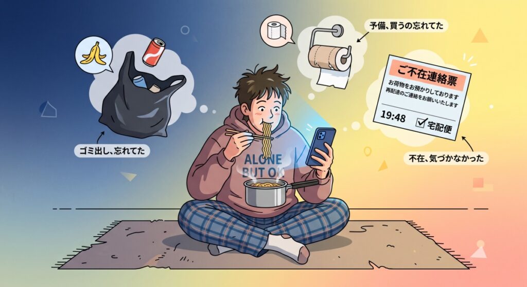 鍋のままラーメン！一人暮らしあるあるメーカー！自由と孤独のTOP3は？【無料ブラウザアプリ】