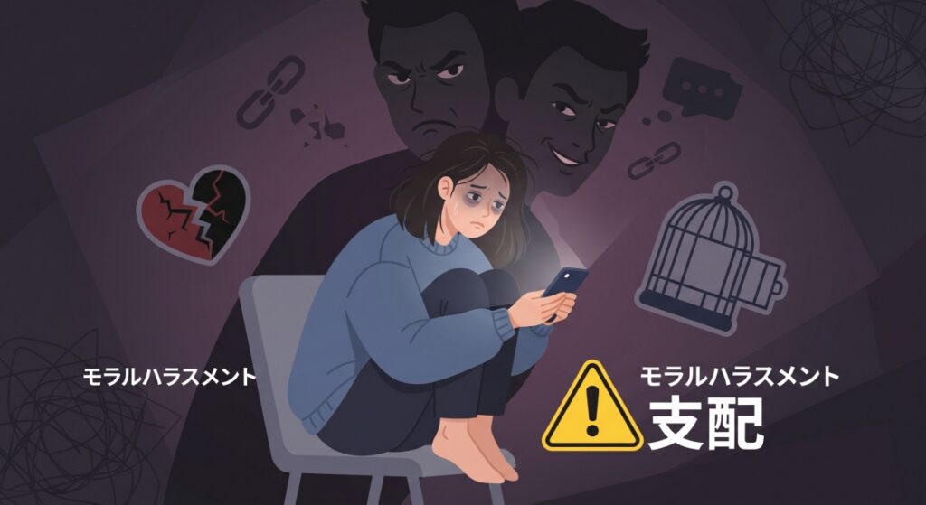 早く逃げて！モラハラ男(夫・彼氏)あるあるメーカー！ヤバいTOP3は？【無料ブラウザアプリ】